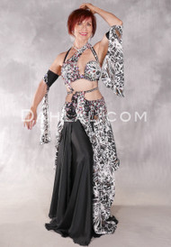 WILDLY TREASURED Egyptian Costume - Black, White, Silver and Red