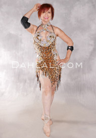 WILD ALLURE II Egyptian Dress - Camel, Black and Gold