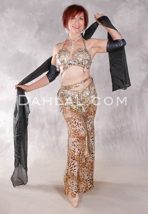 FELINE BEAUTY Egyptian Costume - Leopard, Gold and Silver