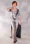 FIFI'S SHIMMERING Egyptian Saidi Dress - Gunmetal and Silver