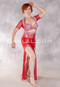 SCARLET'S JEWEL Egyptian Beledi Dress - Red and Silver