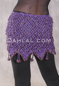 Purple Crocheted Sparkle Hip Wrap