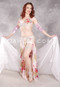 BLOSSOMING ROMANCE Egyptian Costume - Ivory, Red, Plum and Green