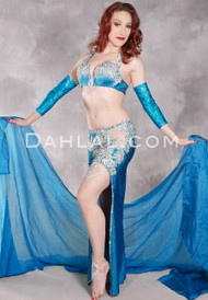 OCEANIC BLUES Egyptian Costume - Teal and Silver