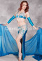 OCEANIC BLUES Egyptian Costume - Teal and Silver