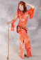 Glittered AZIZA Orange Streamers & Confetti Saidi Dress