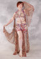 ALL WRAPPED Up Egyptian Costume - Red, Tan and Black Leopard with Silver