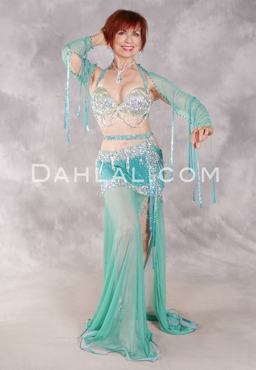 ARABIAN NIGHTS Egyptian Costume - Mint, Teal and Silver