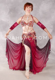 RUBY RAPTURE Egyptian Costume - Red, Wine, Gold and White