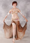 A LA SAMIA Egyptian Costume - Bronze and Nude Gradient, Red, White and Gold,