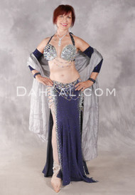 STARRY NIGHT Egyptian Costume- Midnight Blue, Silver and Lavender