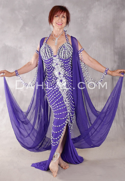 JEWEL OF THE NILE II Egyptian Dress - Purple and Silver