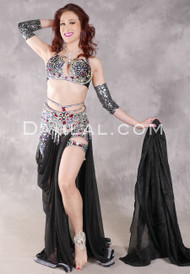 MIDNIGHT BEAUTY Egyptian Costume - Black, Silver and Red