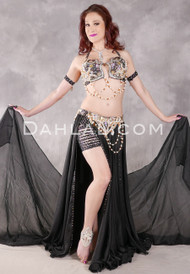 EVENING AFFAIR Egyptian Costume - Black, Gold and White