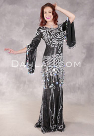 MEMPHIS MOONLIGHT Egyptian Dress - Black and Silver