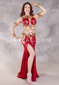 PHARAONIC FANTASY Egyptian Costume - Red, Gold and White
