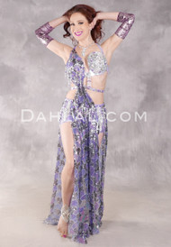 LILAC LOTUS Egyptian Costume - Lavender, Charcoal, Orchid and Silver