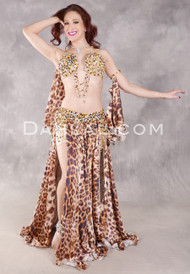 WILD BEAUTY II Egyptian Costume - Leopard, Gold, Yellow, Black and White