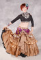 MOONLIGHT AVALON 25 Yard Silk Tiered Ruched Skirt - Taupe, Tan, Magenta, Gold and Silver,