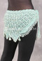 Crocheted Sparkle Hip Wrap - Mint with Mint,