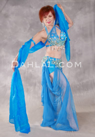 RADIANT OASIS Egyptian Costume - Turquoise, Silver and Gold