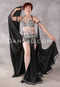 MIDNIGHT NOIR Egyptian Costume - Black, White, Light Green, Pastel Pink and Silver