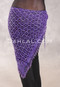 Crocheted Sparkles Hip Shawl - Purple and Purple Iris