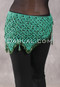 Crocheted Sparkle Hip Wrap - Mint with Kelly Green