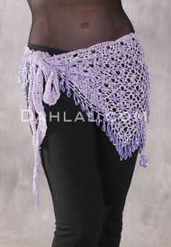 Crocheted Sparkle Hip Wrap - Lavender with Lavender