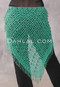 Crocheted Sparkles Hip Shawl - Mint with Green