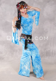 AZIZA Blue and Silver Streamers & Confetti Saidi Dress by Off The Nile