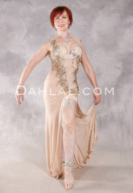 CHAMPAGNE DREAMS Egyptian Dress- Nude, Bronze and Silver