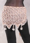 Crocheted Sparkle Hip Wrap - Peach with Silver