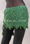 Crocheted Sparkle Hip Wrap - Green with Green