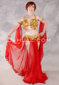 GOLDEN ICON Egyptian Costume - Red and Gold