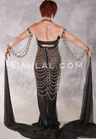 JEWEL OF THE NILE II Egyptian Dress - Black, Gold and White