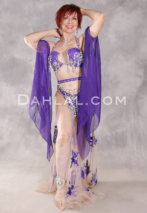 UNVEILED PASSION Egyptian Costume - Purple, Nude and Silver