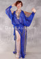 BELEDI YA HELWA Egyptian Dress - Royal Blue, Gold and White