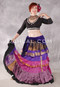 MOONLIGHT AVALON II 12 Yard Silk Tiered Ruched Skirt - Taupe, Lavender, Pink, Mauve & Gold
