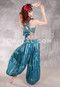 LUNA JADE II Silk Brocade Harem Pant and Small Halter Top Set - Teal, Silver, Fuchsia and Purple