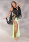 TIMELESS TREASURE Egyptian Dress - Black and Lime