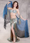 SMOKEY SAPPHIRE SENSATION Egyptian Costume - Olive, Turquoise, Gold and Silver
