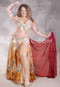 SAMIA Egyptian Bra and Belt Set - Silver and Gold