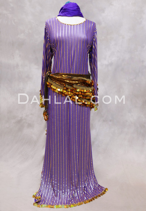 JEWEL OF JAKARTA Egyptian Dress - Purple and Gold
