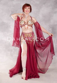 LEGEND OF CAIRO Egyptian Costume - Wine, Gold and Silver