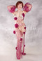 COMING UP ROSES Egyptian Dress - Deep Wine, Gold, White and Pink