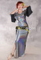 DIAMOND GEM Aziza Dress - Silver on Black