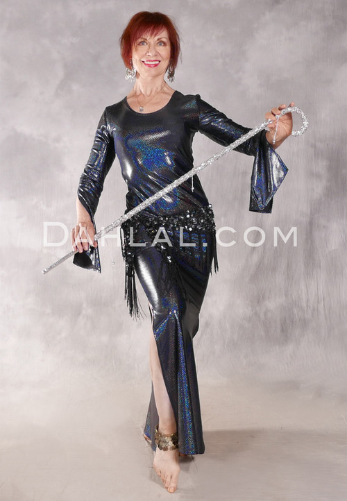 DIAMOND GEM Aziza Dress - Black on Black