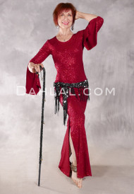 GLITTER WAVE Aziza Dress Ltd. Ed. - Red on Wine