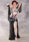 LOVE AFFAIR Egyptian Dress - Black, Magenta and Silver